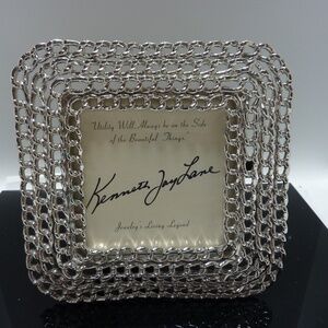 Kenneth Jay Lane KJL   SILVER TONE CHAIN Picture Frame